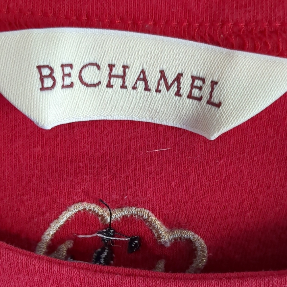 Bechamel Red Dog Pattern T-Shirt - Picture 2 of 3